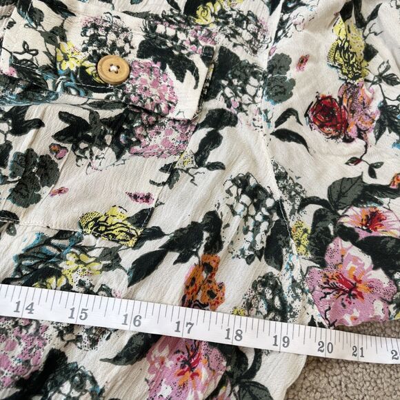 Free People Jumpsuit Womens Large Sierra Floral Print Boho Belted Pockets NWT - Picture 8 of 10